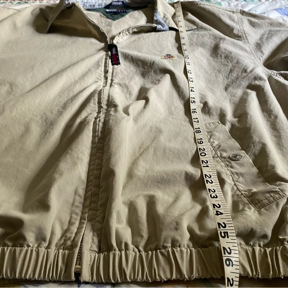 Vintage Tommy Hilfiger Light zip up Tan Jacket Size XL - Picture 6 of 11